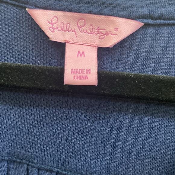 Lilly Pulitzer women’s size medium navy pajama top - Picture 2 of 5